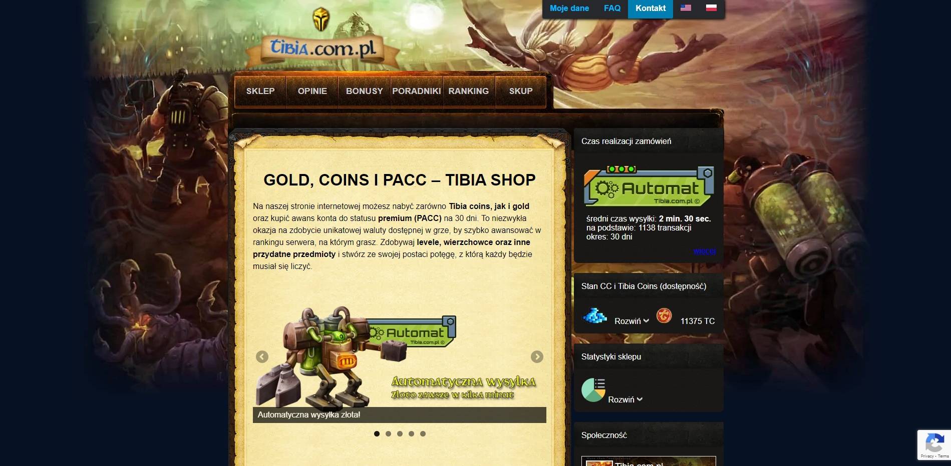 Tibia.com.pl in Strzelin: contact details, crypto payment methods
