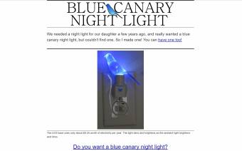 Blue Canary Night Light