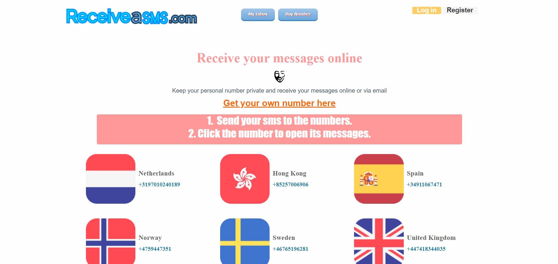 Receive a sms