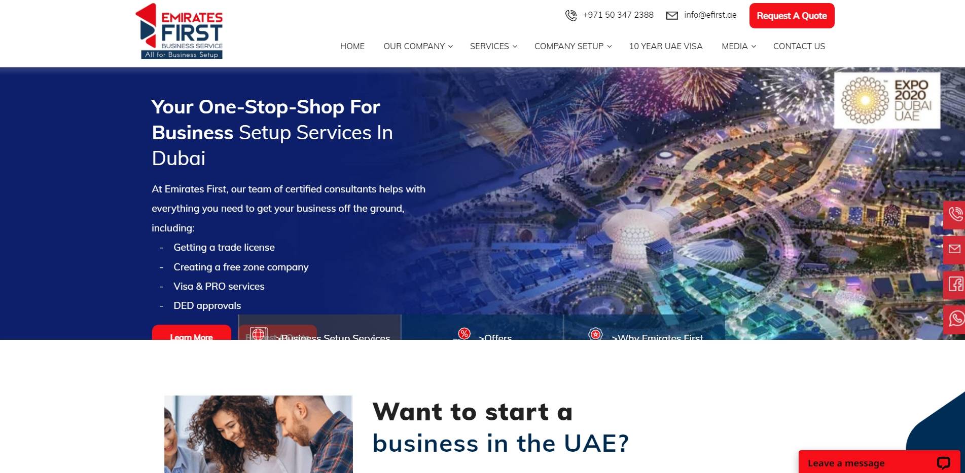 Emirates First Business Service