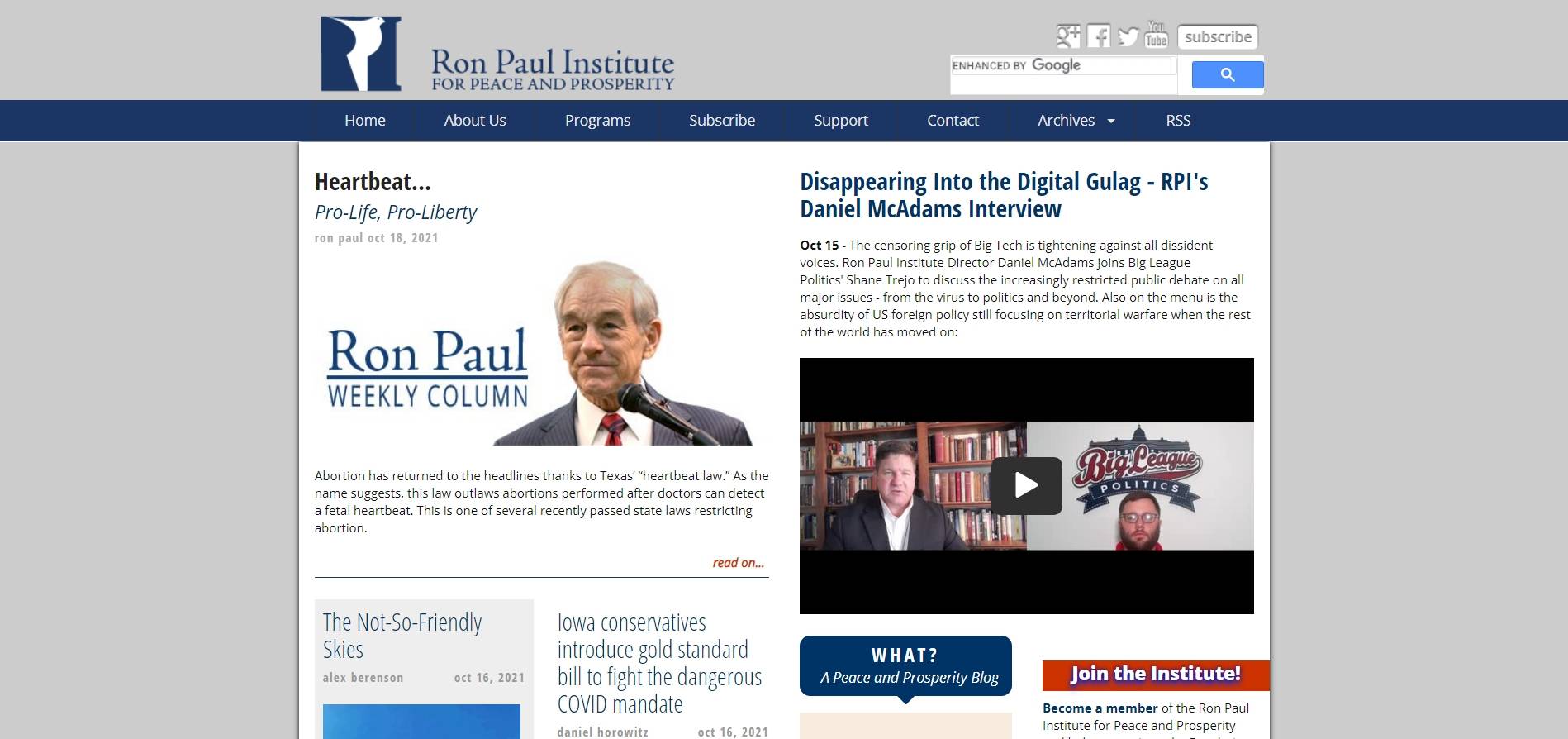 Ron Paul Institute for Peace and Prosperity