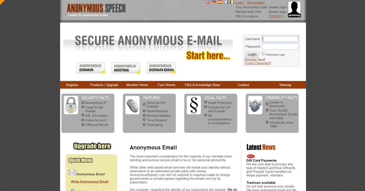 Anonymous Speech in Rothenburg: contact details, crypto payment methods