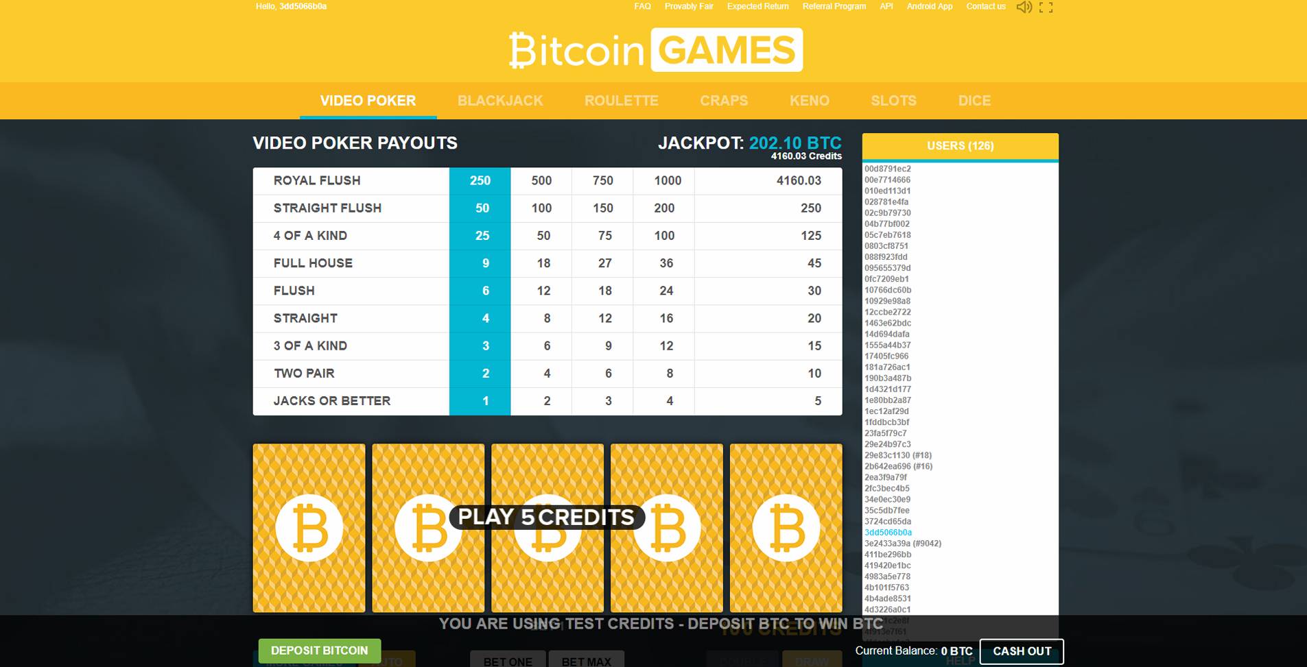 Bitcoin Games